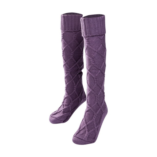 N D Women's Knit Over Knee High Footless Socks Extra Long Winter Over Knee Stockings Leg Warmers 